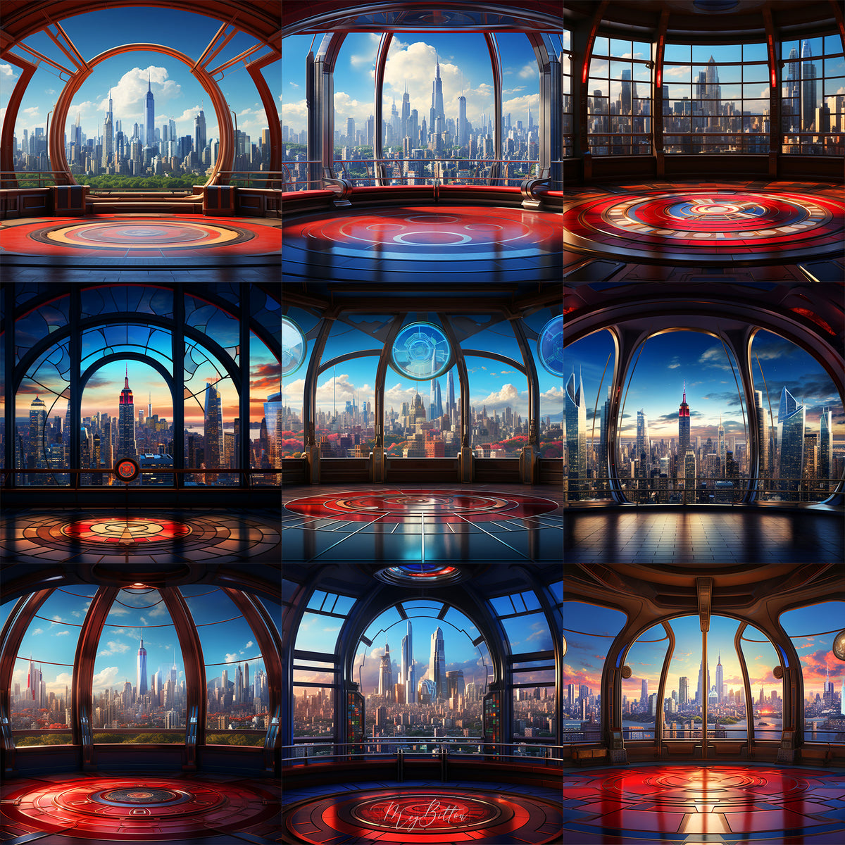 Super Hero Headquarters Background Bundle