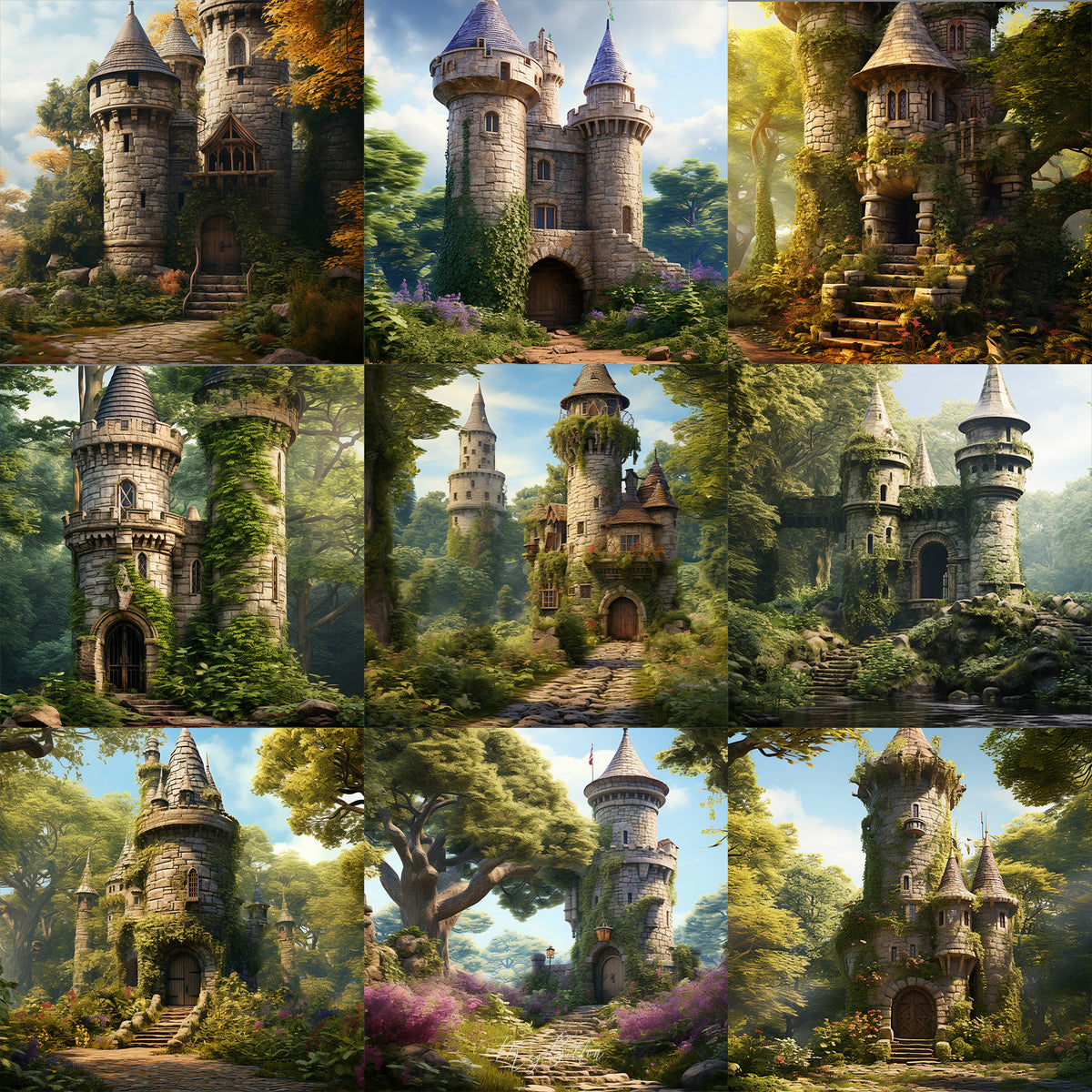 Ultimate Fairytale Tower Background Bundle
