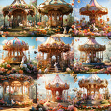 Easter Carousel Background Bundle