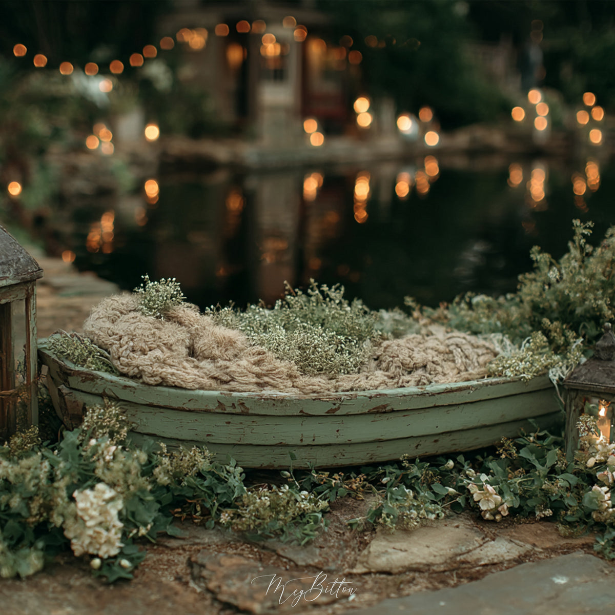 Digital Background: Row Boat Dreamer