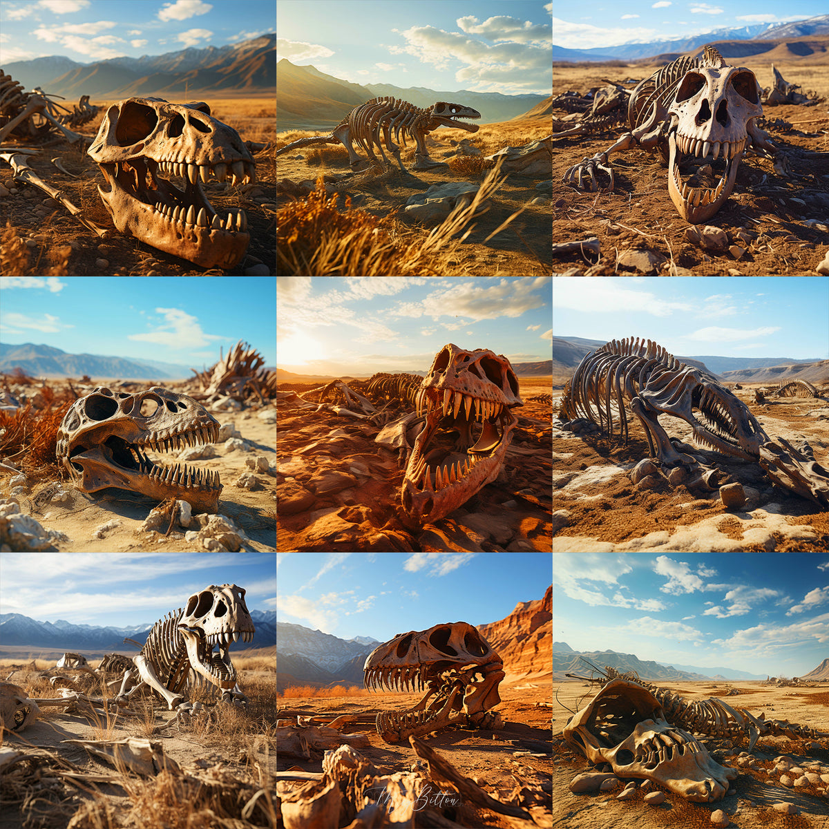 Jurassic Boneyard Background Bundle