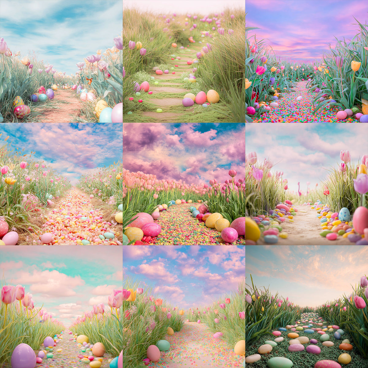 Ultimate Easter Path Background Bundle