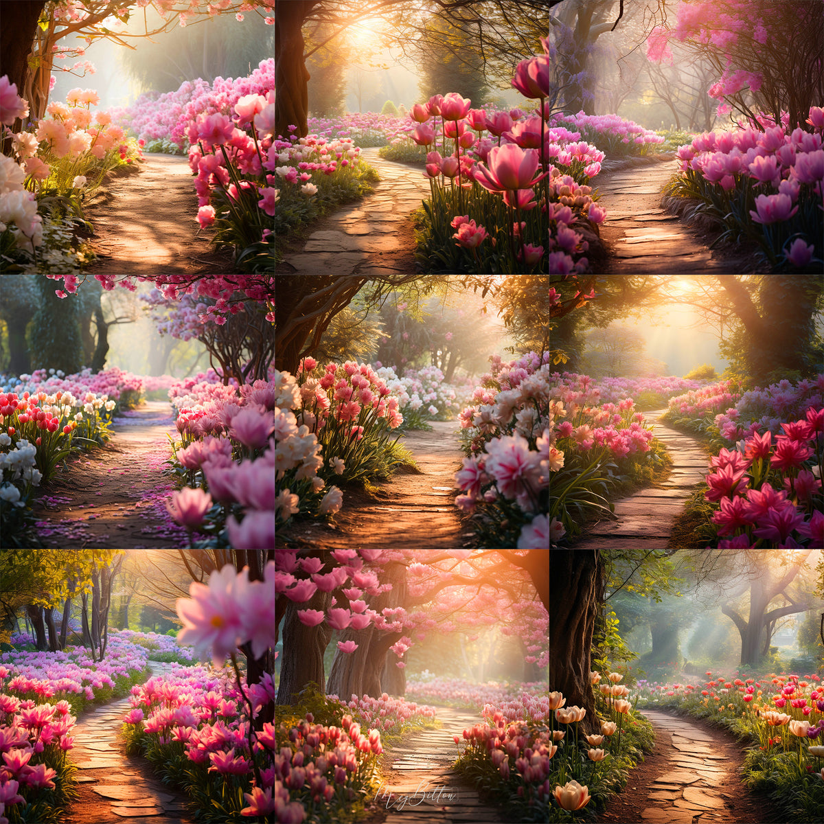Ultimate Spring Bliss Path Background Bundle