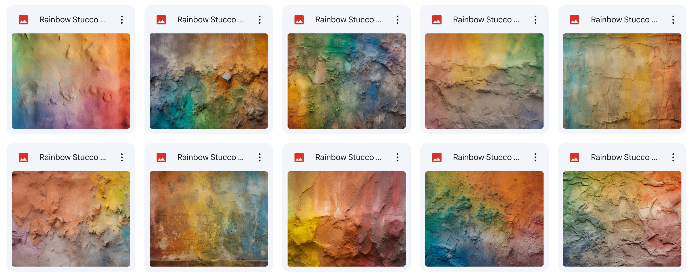 Magical Rainbow Stucco Textures - Meg Bitton Productions