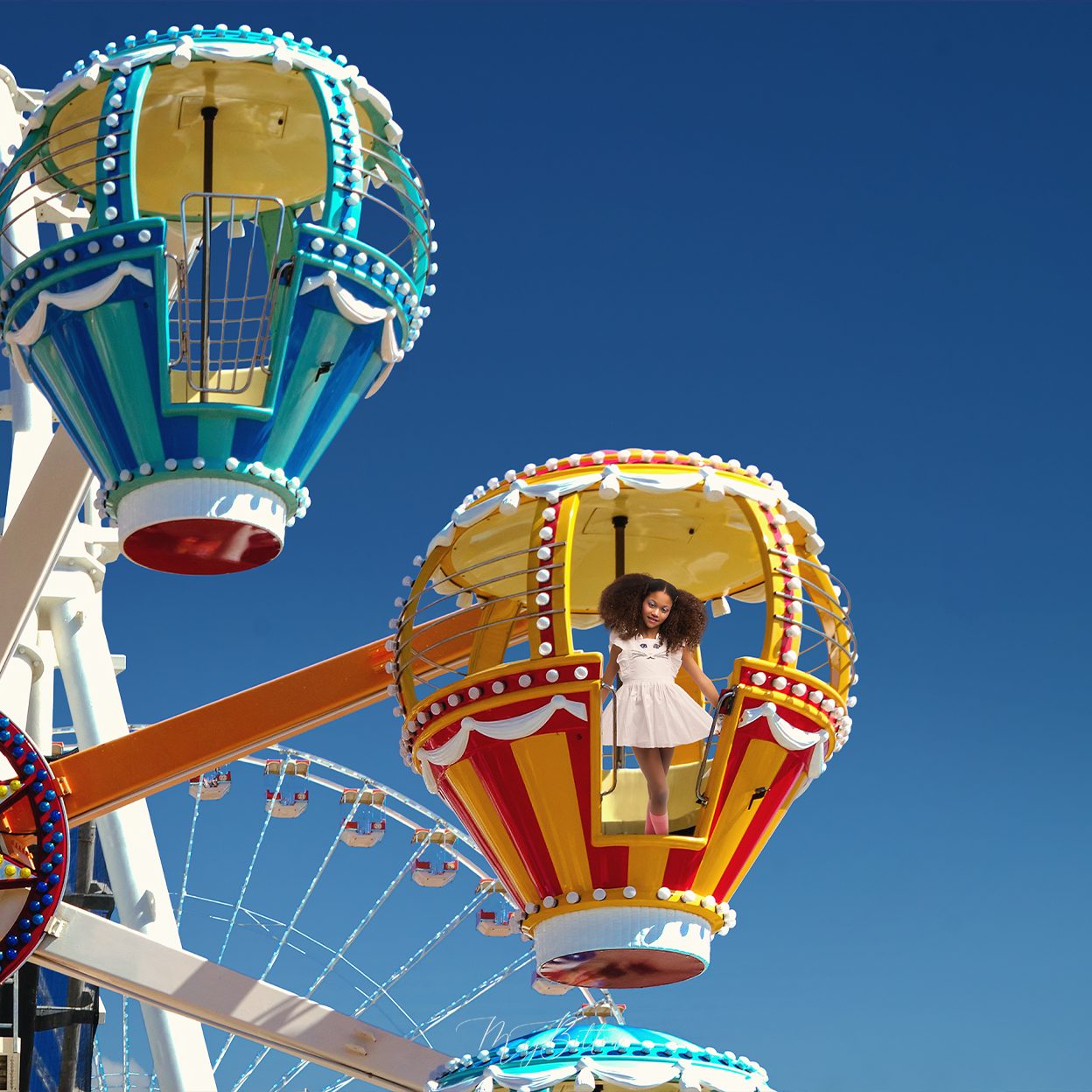 Carnival Ride Layered Digital Background