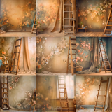 Antique Ladder Digital Background Bundle - Meg Bitton Productions
