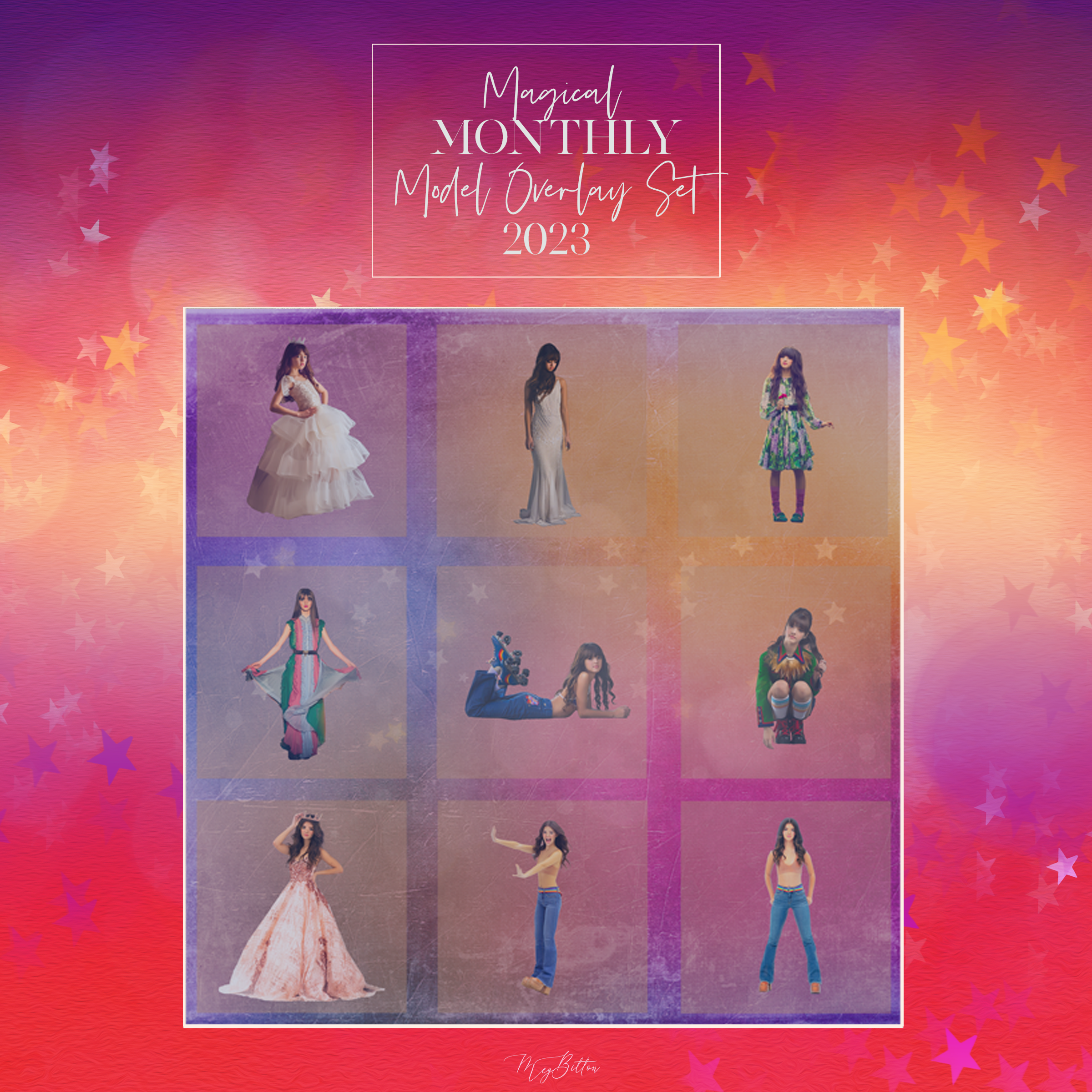 Magical Monthly Model Overlay Set 2023 - Meg Bitton Productions