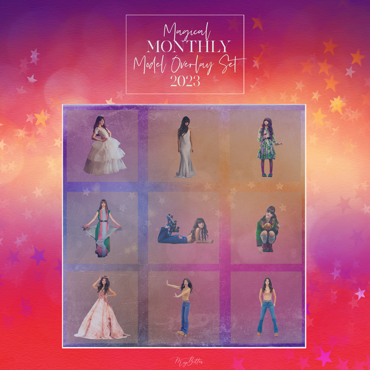 Magical Monthly Model Overlay Set 2023 - Meg Bitton Productions