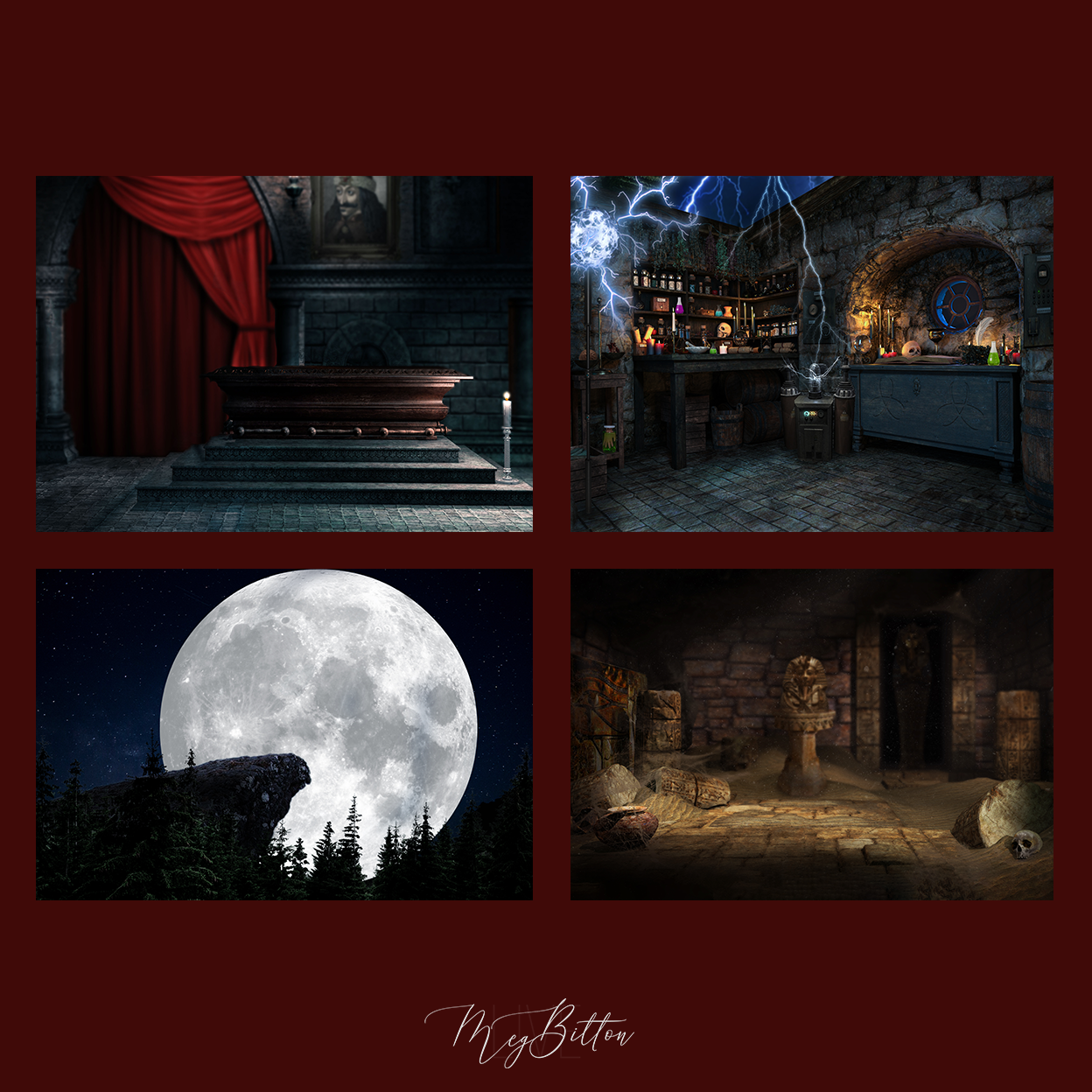 The Monster Classics Background Bundle - Meg Bitton Productions