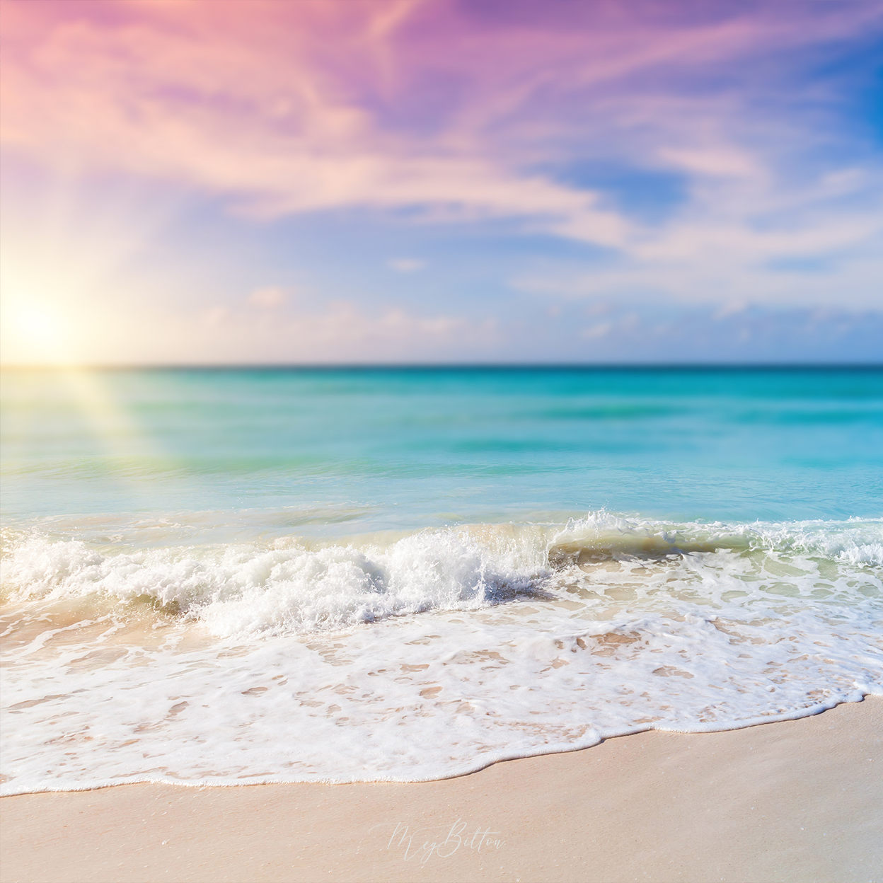 Digital Background: Rainbow Beach - Meg Bitton Productions