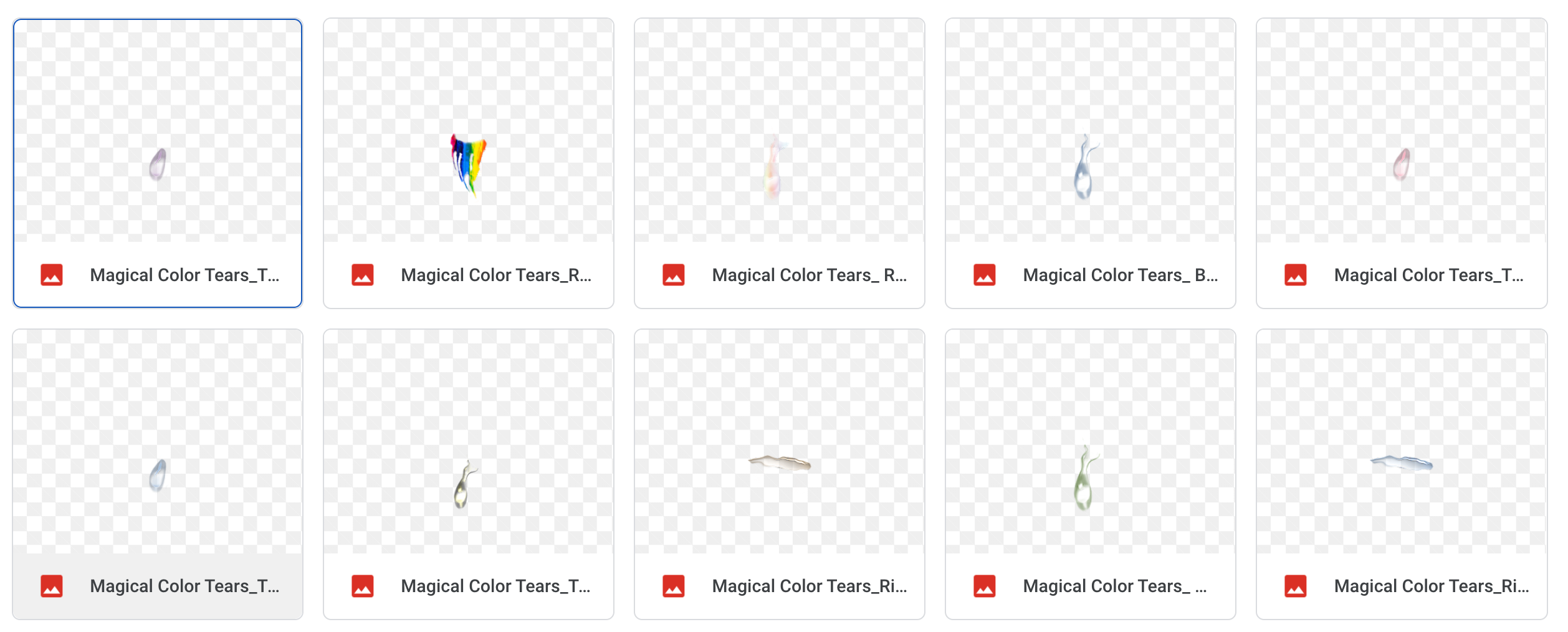 Magical Color Tears Overlays - Meg Bitton Productions