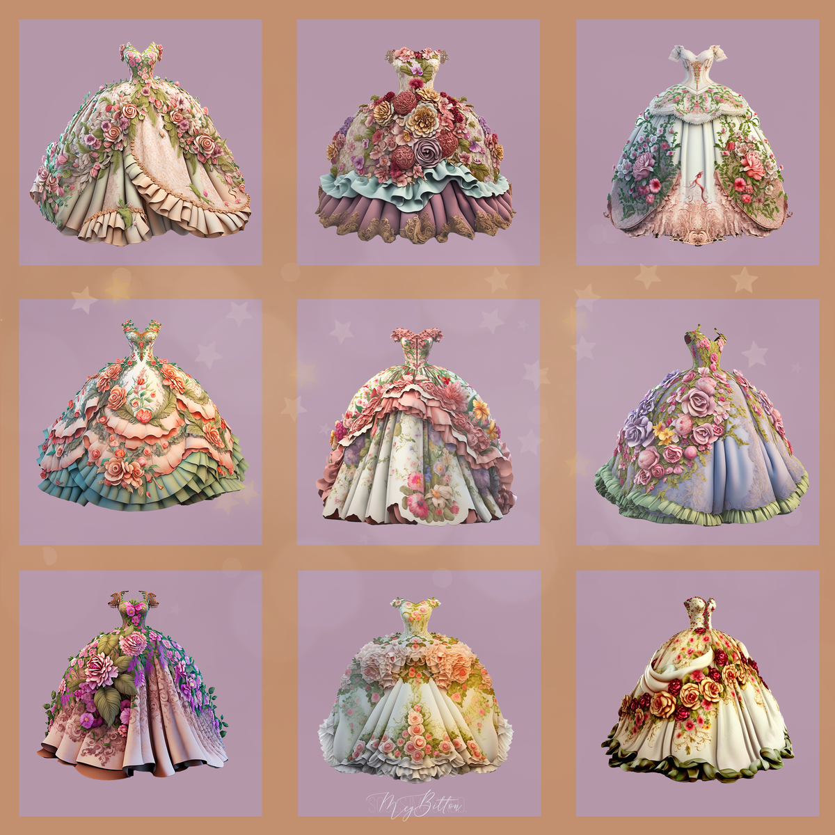 Magical Garden Gown Overlays - Meg Bitton Productions